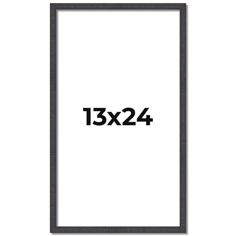 13x24 Frame Brown Solid Wood Picture Frame - Complete Modern Photo