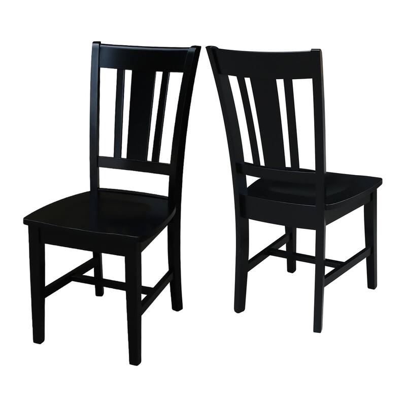 International Concepts Solid Wood San Remo Splatback Chairs - Set of 2