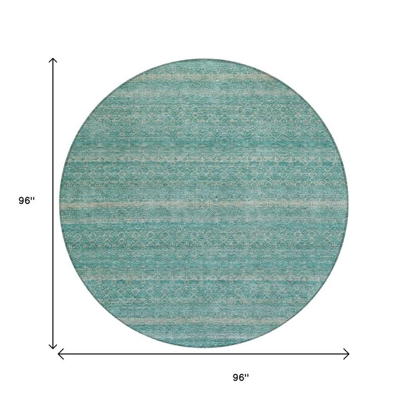 HomeRoots Striped Transitional Rectangle Outdoor Rug