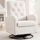preview thumbnail 2 of 45, HOMYKA Swivel Rocking Upholstered Armchair Nursery Glider Linen Accent Chairs
