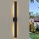 preview thumbnail 8 of 29, C Cattleya 2-Light Matte Black Aluminum LED Outdoor Wall Sconce 48-inch