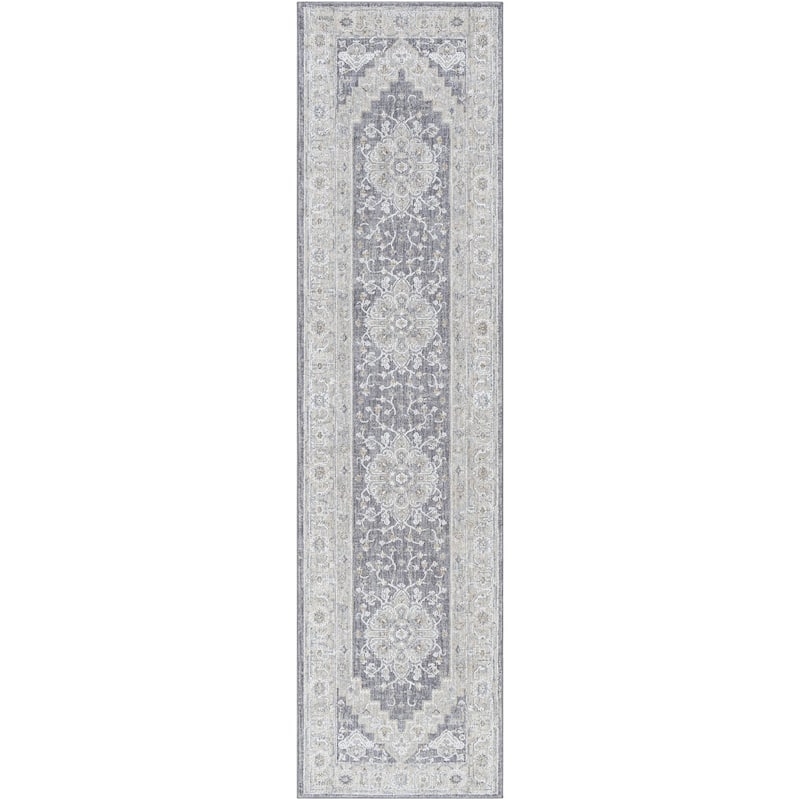 Betty Classic Medallion Area Rug - 2' 7" x 10' - Denim/Grey