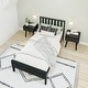 preview thumbnail 25 of 24, Max and Lily Scandinavian Twin-Size Bed with Slatted Headboard