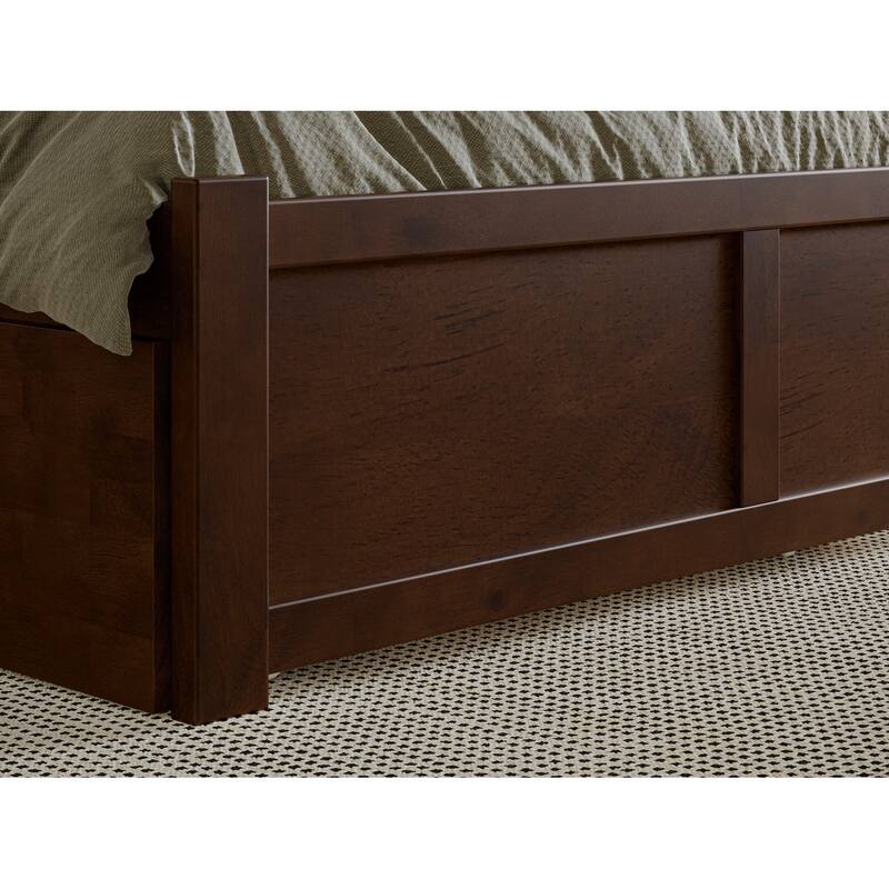 Nantucket Platform Bed with Footboard and Storage Drawers
