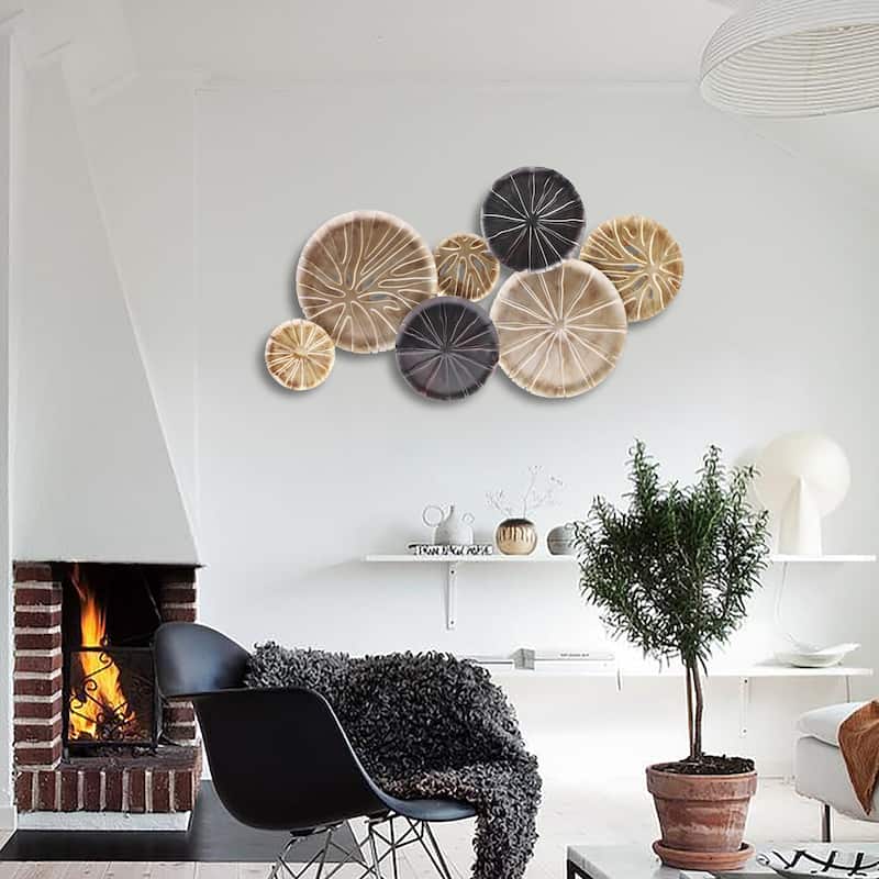 Carbon Loft Multi-color Sandollar Metal Wall Art