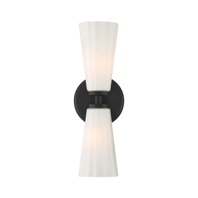 Bellevue SHWS43575 Meridian 2 Light 15" Tall Bathroom Sconce with