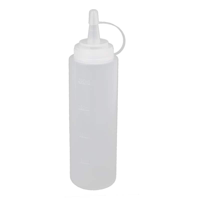 200ml 8oz Kitchen Clear Plastic Squeeze Bottles Condiment Oil Salt