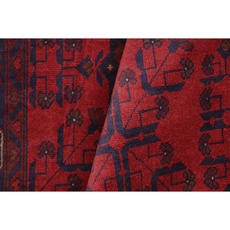 Tribal Biljik Khal Mohammadi Miles Red/Blue Rug - 5'8'' x 7'6''