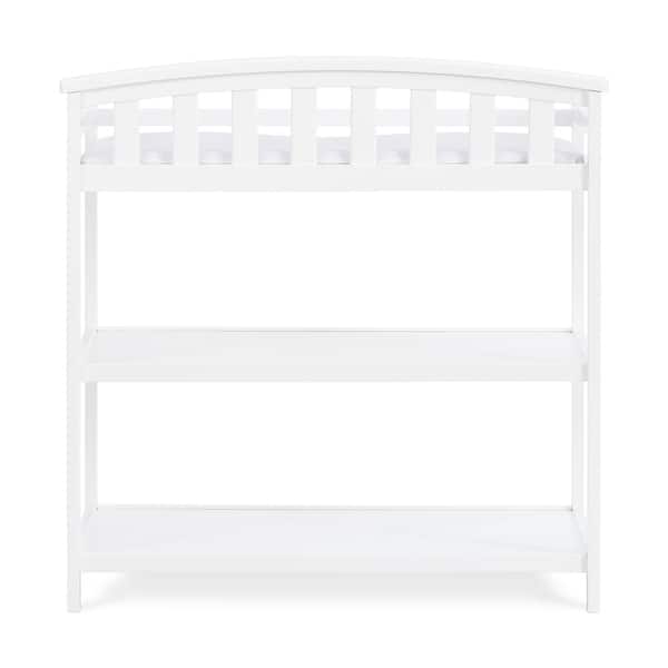 slide 1 of 16, Forever Eclectic Curve Top Changing Table Matte White
