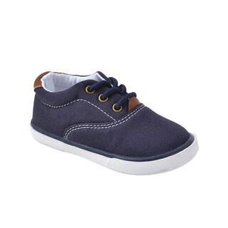navy canvas lace up sneaker
