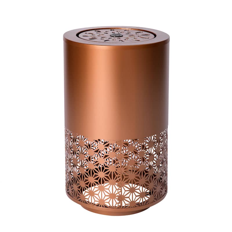 Christopher Knight Home - Modern 20.87"H Metal Outdoor Water Fountain with LED Lights & Candle Style Cutout Design