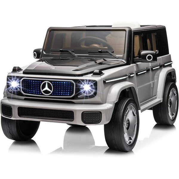 slide 2 of 24, 12V Kids Ride On Car Licensed Mercedes-Benz EQG Car Gray