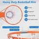 preview thumbnail 9 of 18, 15 Inch Basketball Rim Goal Replacement with All Weather Net and Mounting Hardware