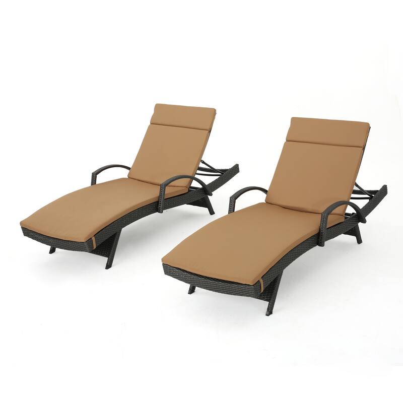 Vilano Outdoor Cushioned Lounge Chair (Set of 2) by Christopher Knight Home