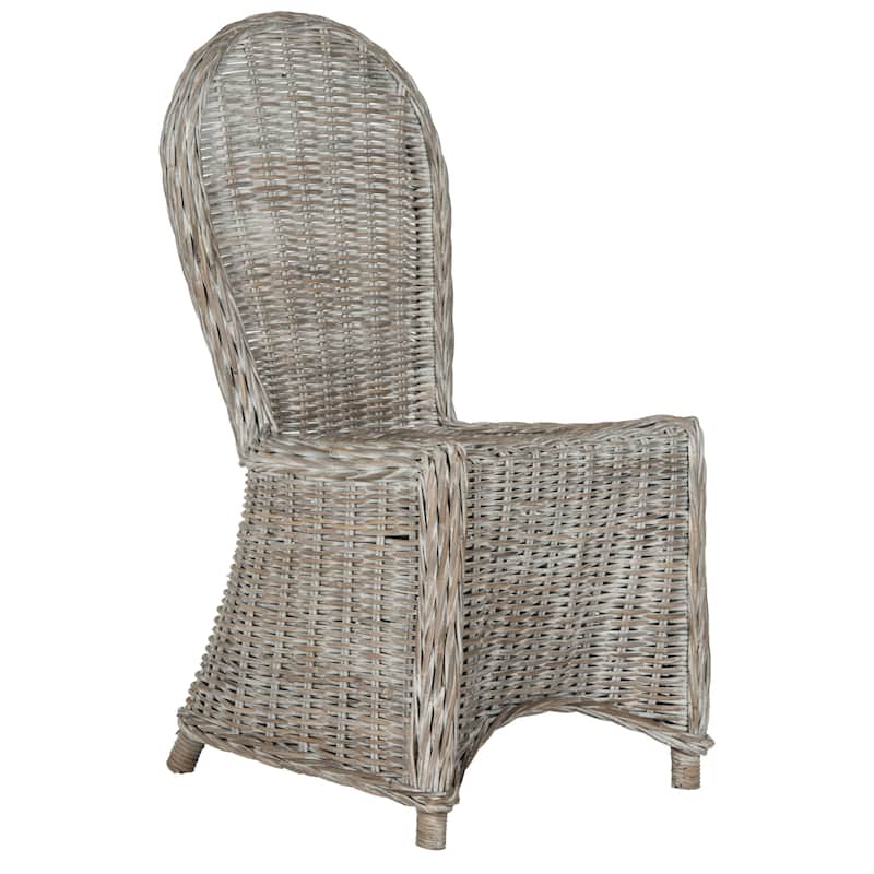 SAFAVIEH Manolica White Washed Dining Chair (Set of 2) - 19.5" x 26" x 40.5" - 20Wx26Dx41H