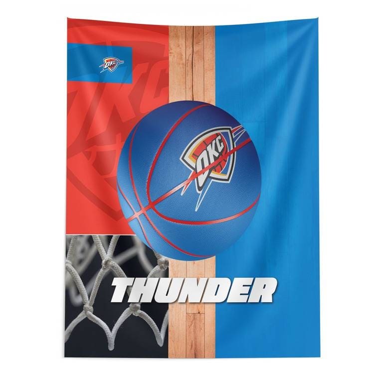 NBA Powerball Printed Wall Hanging - 50" x 60" - Oklahoma City Thunder