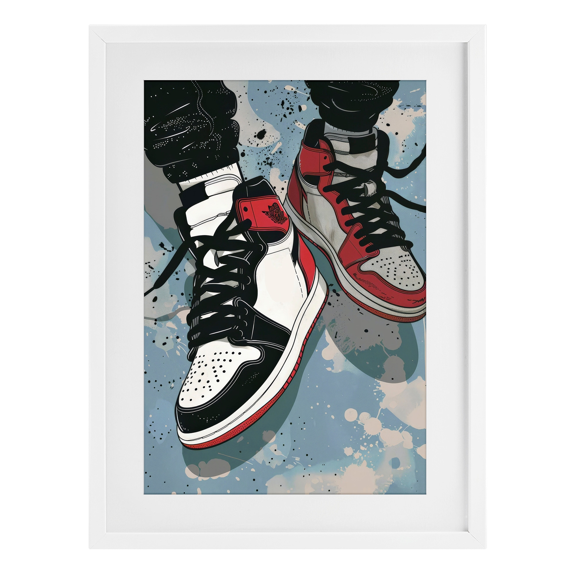 Stupell Casual Streetwear Sneakers Under Glass Framed Design By Ray Powers