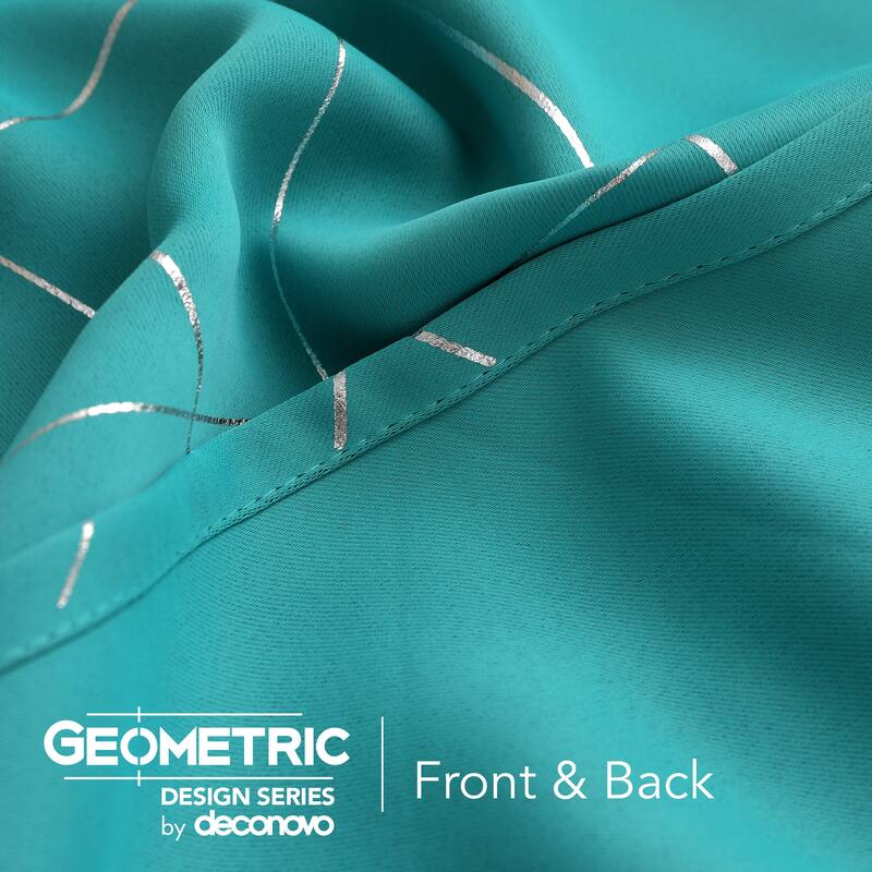 Deconovo 52 Inch Geometric Print Curtain Panel Pair(2 Panel)