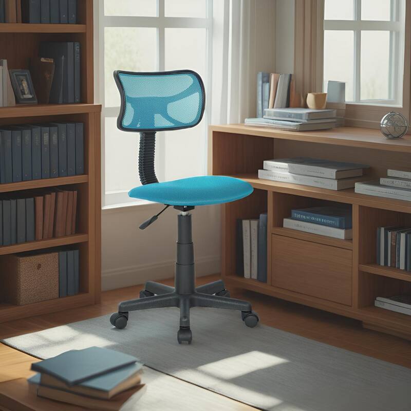 JJS Kids' Height-adjustable Mesh-back Rolling Swivel Task Chair