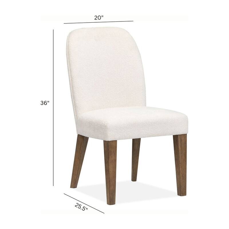 Magnussen Home Westbourne Dark Umber Upholstered Host Chair Two Pack - 20''W x 25.5''D x 36''H