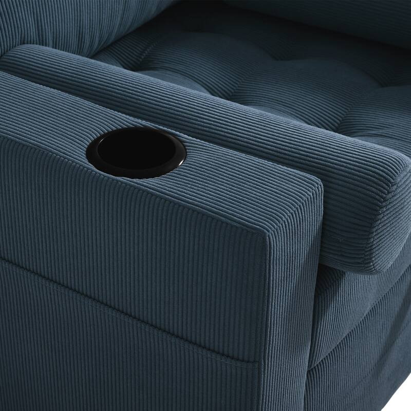 Corduroy Convertible Chair 3 in 1 Sleeper Sofa Chair Bed