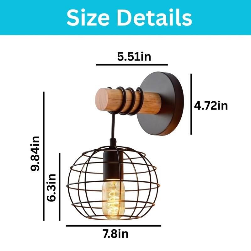 Farmhouse light fixture black wall sconce metal wall lights