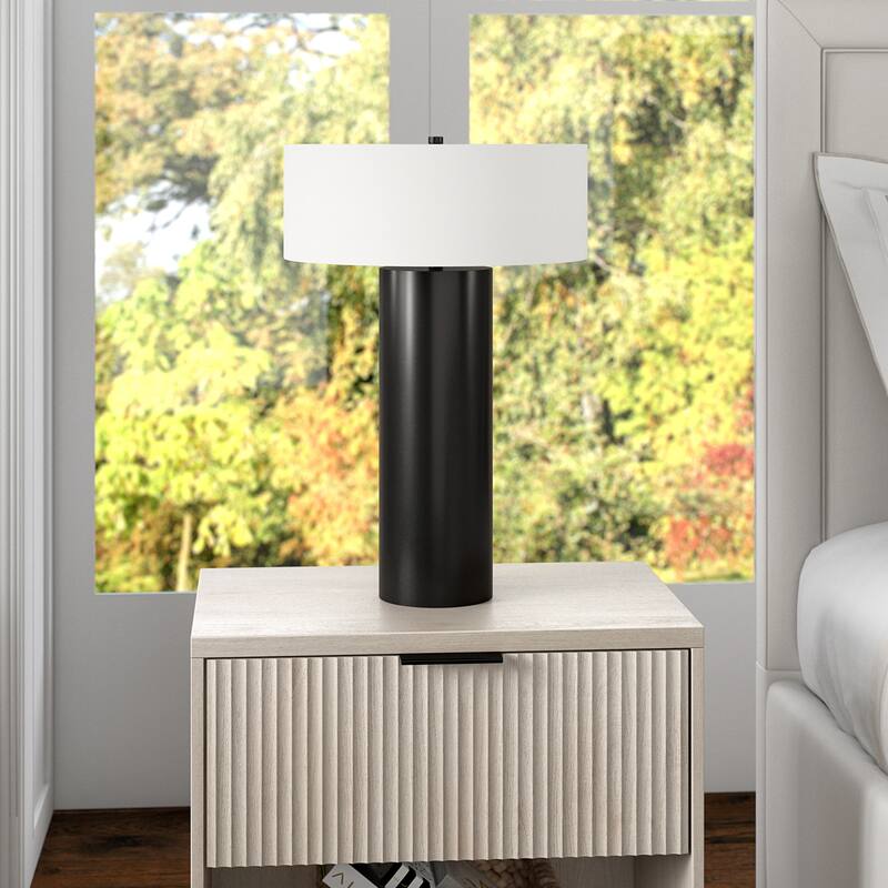 Wells 24" Tall Table Lamp with Fabric Shade - 24" Tall