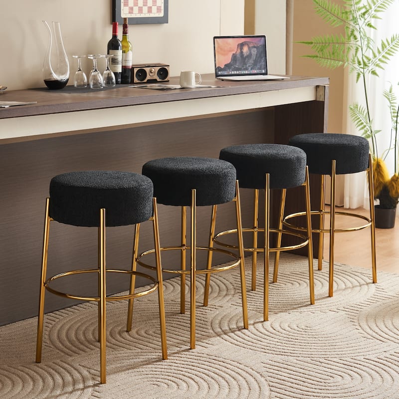 Ouyessir Set of 2 - 30"H Contemporary Upholstered High Bar Stools