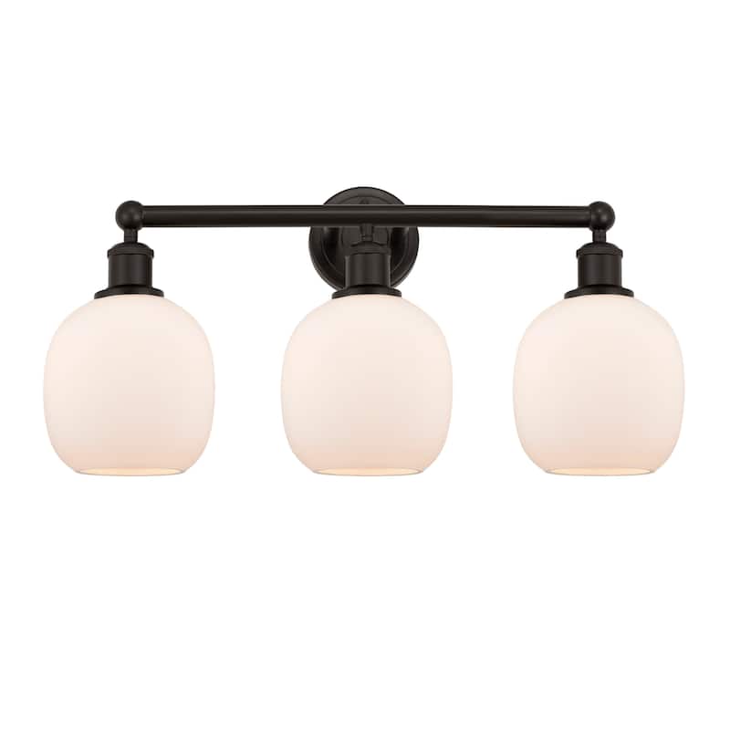 Innovations Lighting 616-3W-12-24 Belfast Vanity Belfast 3 Light 24" - Oil Rubbed Bronze / Matte White