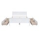 preview thumbnail 3 of 7, Full Size Wood Platform Bed with 4 Drawers, Elegant Design