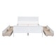 preview thumbnail 27 of 50, Full Wood Platform Bed with Drawers - Elegant Design, No Box Spring Needed