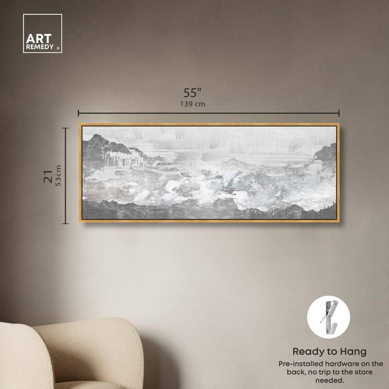 Inspired Neutral Morning Panoramic Canvas by Art Remedy