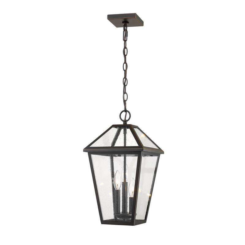 Roseto ZP66040 Calvin 3 Light 10" Wide Outdoor Taper Candle Pendant