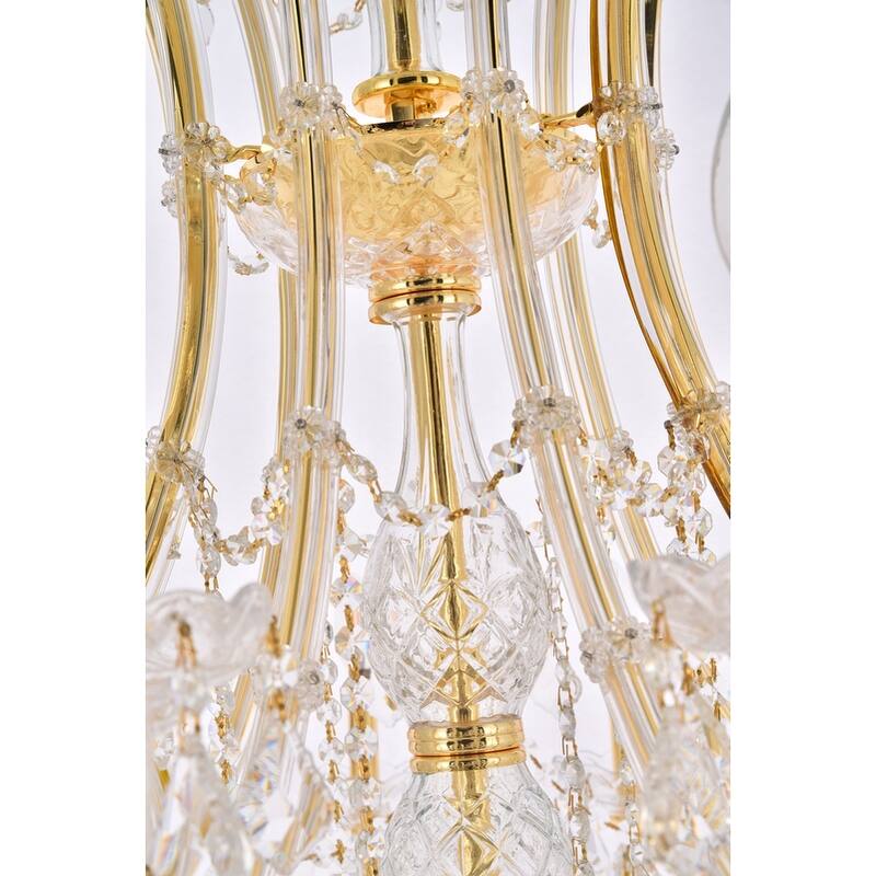 Fleur Illumination Collection Chandelier D:46in H:64in Lt:36 Gold Finish