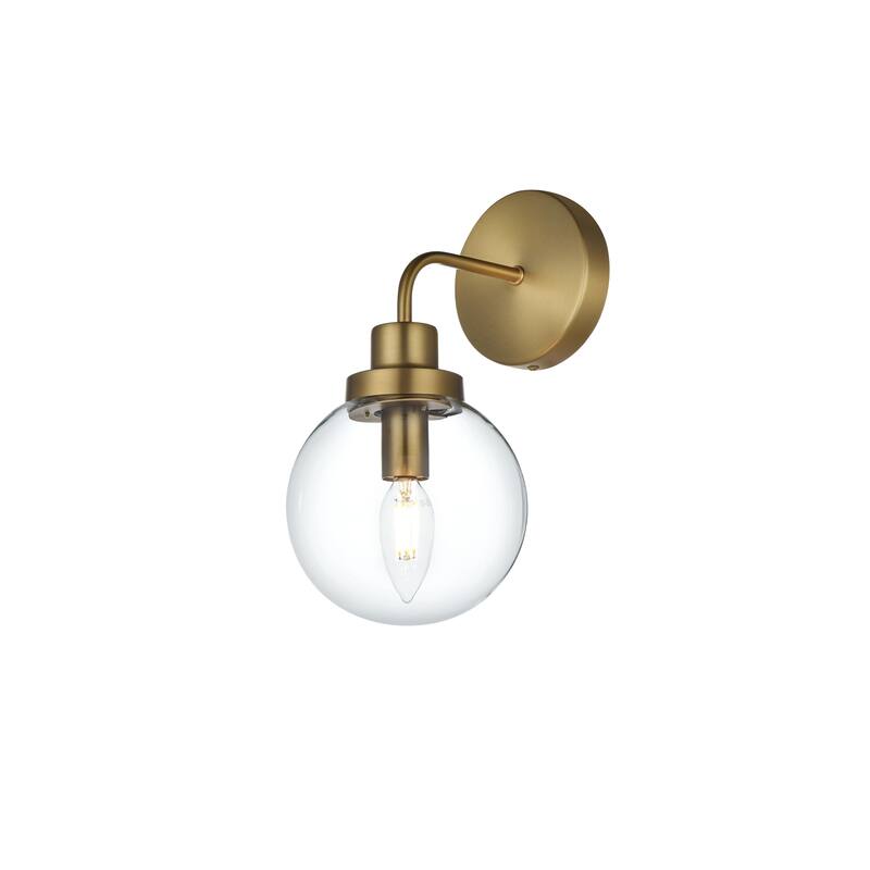 Hudson Clear Glass 1-light Bath Sconce