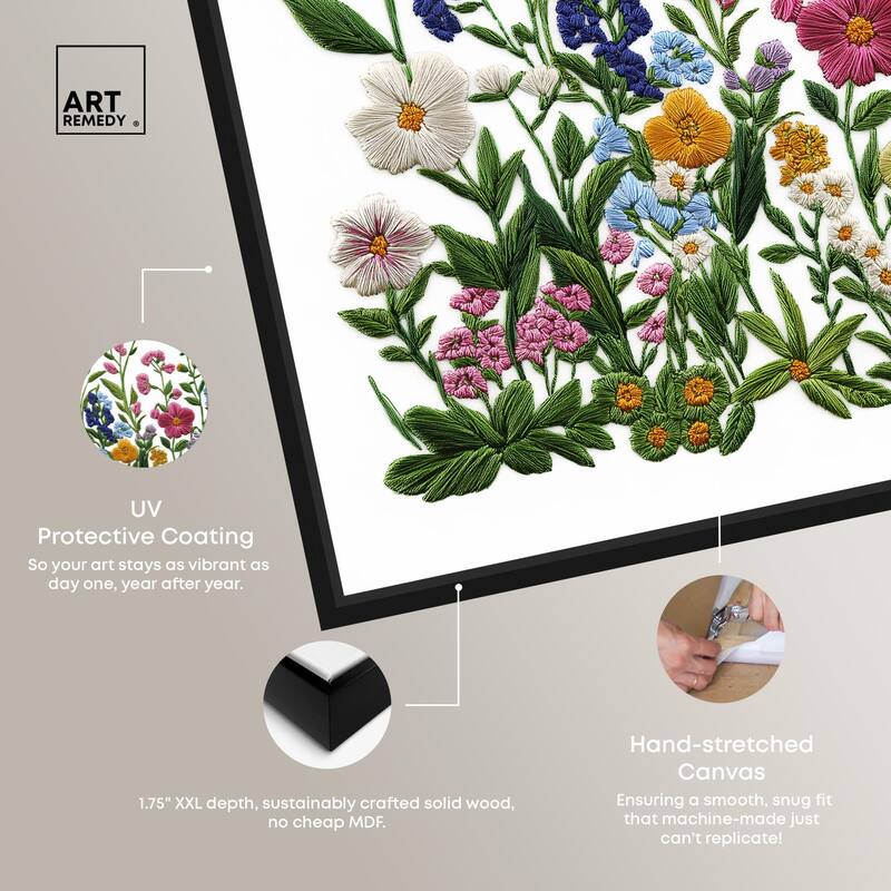Wildflower Patch I Canvas by Art Remedy