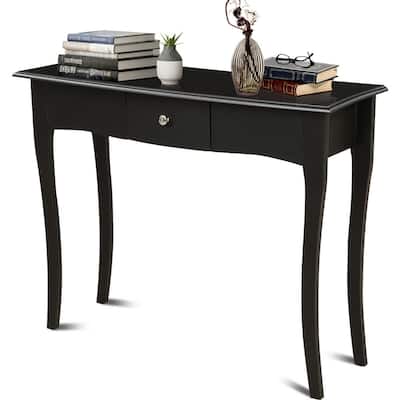 Gymax Wooden Console Table Hallway Entryway Side Sofa Accent Storage - 40''X 14''X 31.5''