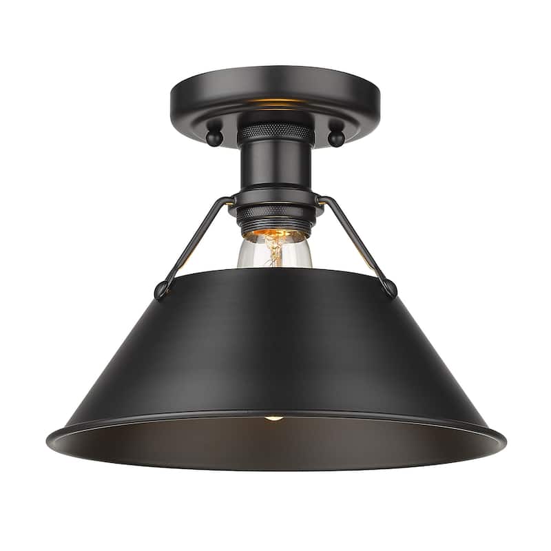 Golden Lighting Orwell 10" Wide Semi-Flush Ceiling Fixture
