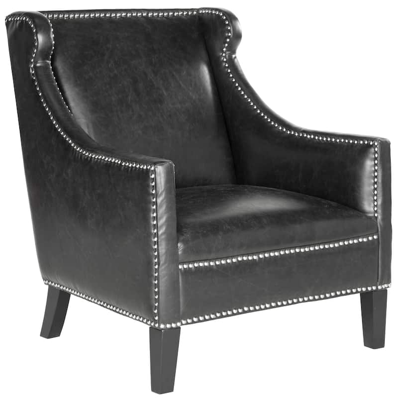 SAFAVIEH Emilee Antique Black Club Chair - 29.5" x 32.7" x 35.6" - 30Wx33Dx36H