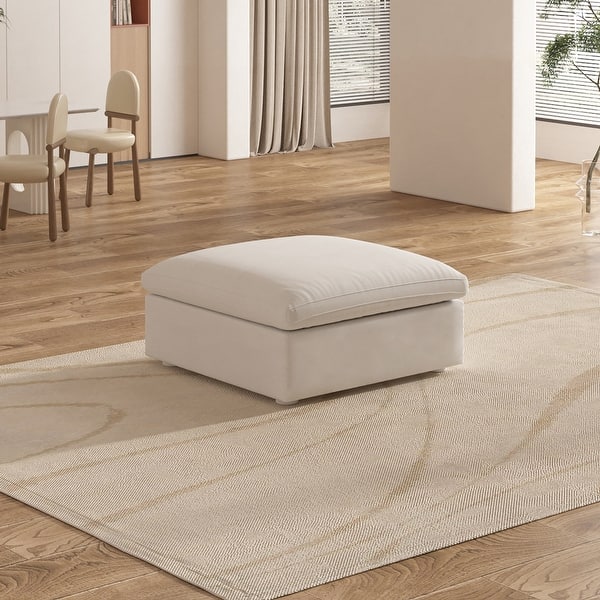 Large Down Filled Corner Sectional Sofa Couch with Ottoman for Living Room Set
