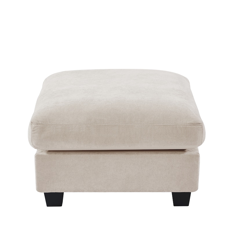 Modern Convertible Large L-shaped Feather Filled Sectional Sofa with Reversible Chaise - 129.9"W x 72"D x 31.5"H