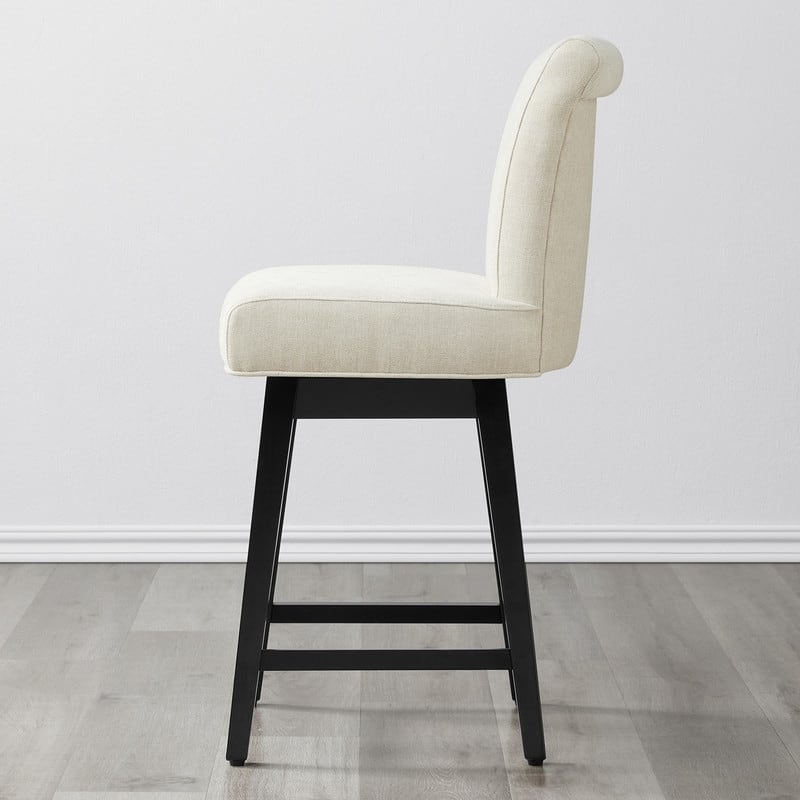 Spruce & Spring Noah Upholstered 26-inch Counter Height Swivel Barstool Set