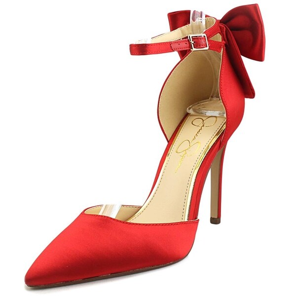 Shop Jessica Simpson Polla Women Pointed Toe Canvas Red Heels Free