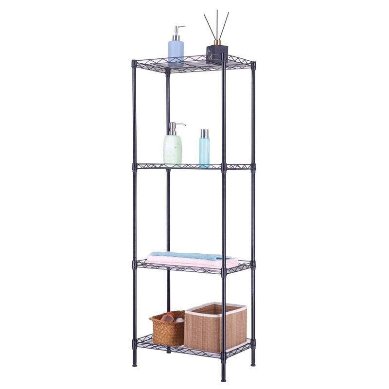 4-Tier Steel Wire Shelving Unit Metal Storage Rack