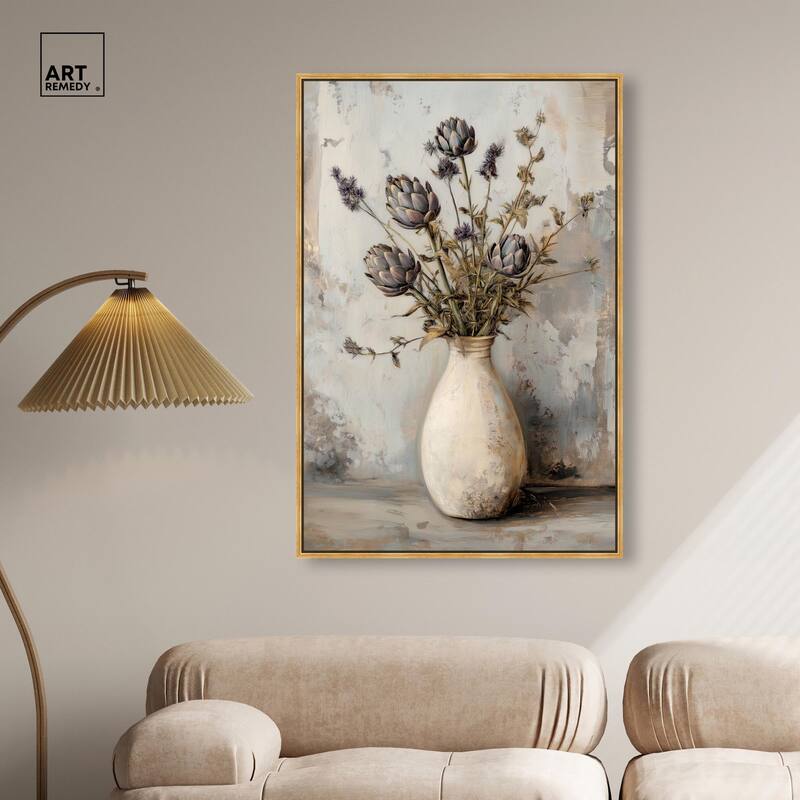 Artichoke Glory Canvas by Art Remedy
