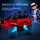 preview thumbnail 4 of 8, 12V Kids Ride-On Car with Adjustable Speed, Remote Control, Music & Parental Control - Red