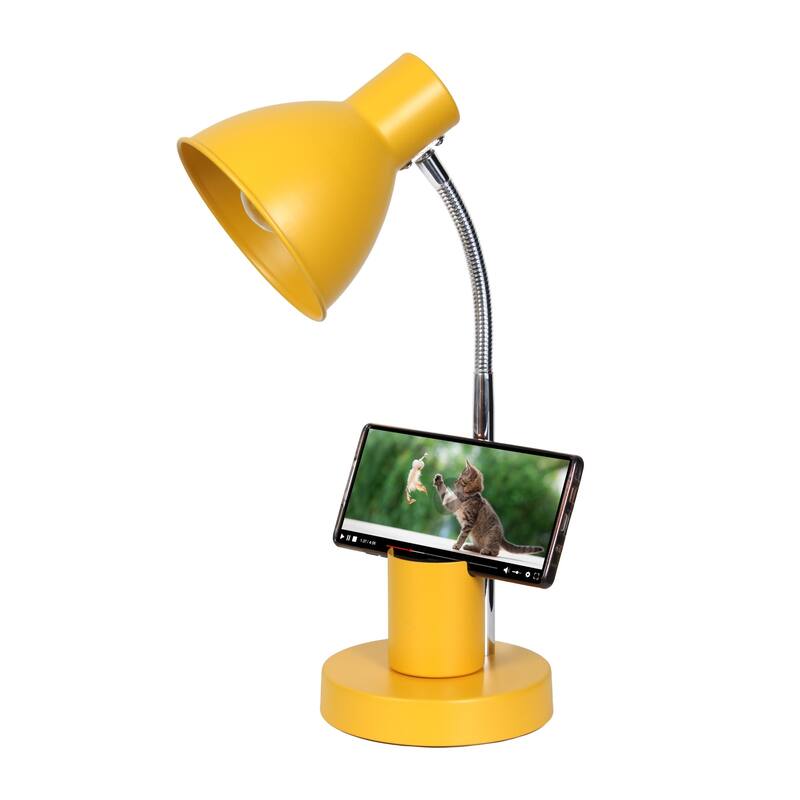 Gooseneck Desk Lamp with Adjustment Shade - 16.25" - Yellow