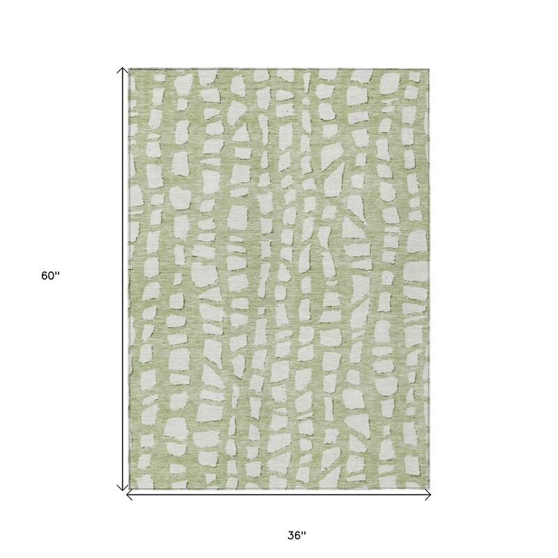 HomeRoots Abstract Transitional Rectangle Outdoor Rug