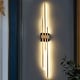 preview thumbnail 1 of 15, Modern LED Gold Black 3-Light Wall Sconce Contemporary Vanity Light - L42.1" x W4.7"