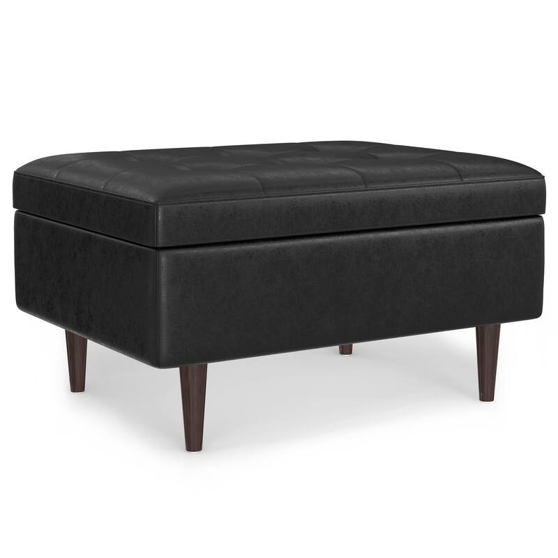 WYNDENHALL Blanchette Mid Century Modern Storage Ottoman